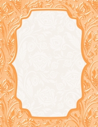 Beautiful Peach Color - Peacock Feather Pattern - Card Base Background