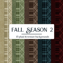 Fall Season Colors 2 - 8x8 Plaid & Texture Backgrounds
