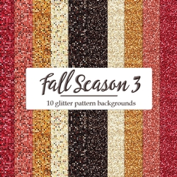 Fall Season Colors 3 - 8x8 Glitter Texture Backgrounds