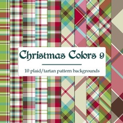 Christmas Colors 9 - 8x8 Plaid Tartan Backgrounds