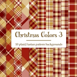 Christmas Colors 3 - 8x8 Plaid Tartan Backgrounds
