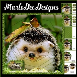 Hedgehog Geometric Layered 8x8 Mini Card Kit
