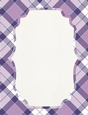 Purple, Green, Pink, White & Blue Plaid A4 size Background with Pretty White Topper