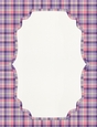 Purple, Green, Pink, White & Blue Plaid A4 size Background with Pretty White Topper