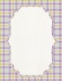 Purple, Green, Pink, White & Blue Plaid A4 size Background with Pretty White Topper