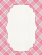 Purple, Pink, & White Plaid A4 size Background with Pretty White Topper