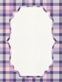 Purple, Pink, Blue & White Plaid A4 size Background with Pretty White Topper