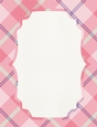 Purple, Pink, Green & White Plaid A4 size Background with Pretty White Topper
