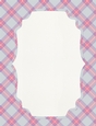 Blue, Purple, Pink & White Plaid A4 size Background with Pretty White Topper
