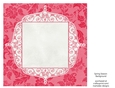 Pretty Dark Pink Floral 8x8 Background with White Topper