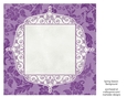 Pretty Purple Floral 8x8 Background with White Topper