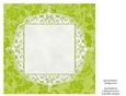 Pretty Green Floral 8x8 Background with White Topper