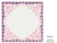 Pink, Purple, Green, Blue & White 8x8 Plaid Background with White Topper