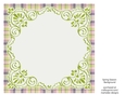 Pink, Purple, Green, Blue & White 8x8 Plaid Background with White Topper
