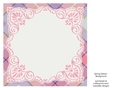 Pink, Purple, Green, Blue & White 8x8 Plaid Background with White Topper