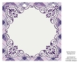Pink, Purple & White 8x8 Plaid Background with White Topper