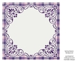 Pink, Purple & Blue 8x8 Plaid Background with White Topper