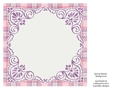 Pink, Purple & Blue 8x8 Plaid Background with White Topper
