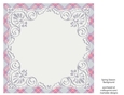 Pink, Purple & Blue 8x8 Plaid Background with White Topper