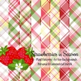 Strawberries in Season - Plaid A4 Backgrounds