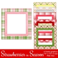 Strawberries in Season - Square Plaid Frames