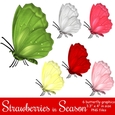 Strawberries in Season - Butterfly Graphics