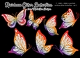 Rainbow Glitter Butterflies - Set 1