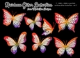 Rainbow Glitter Butterflies - Set 2
