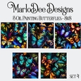 Beautiful 8x8 Oil Painting Butterfly Backgrounds