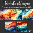 Watercolor Masculine Colors 8x8 Backgrounds - set 1