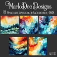 Watercolor Masculine Colors 8x8 Backgrounds - set 2