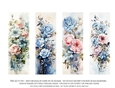 Vintage Floral 2x6 Bookmarks, 4 Floral Bookmarks s3