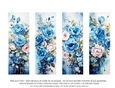 Vintage Floral 2x6 Bookmarks, 4 Floral Bookmarks s7