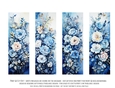 Vintage Floral 2x6 Bookmarks, 4 Floral Bookmarks s8