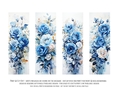 Vintage Floral 2x6 Bookmarks, 4 Floral Bookmarks s9