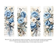 Vintage Floral 2x6 Bookmarks, 4 Floral Bookmarks s14