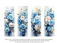 Vintage Floral 2x6 Bookmarks, 4 Floral Bookmarks s16