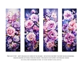Vintage Floral 2x6 Bookmarks, 4 Floral Bookmarks s24