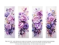 Vintage Floral 2x6 Bookmarks, 4 Floral Bookmarks s25
