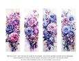 Vintage Floral 2x6 Bookmarks, 4 Floral Bookmarks s28