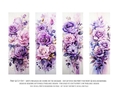 Vintage Floral 2x6 Bookmarks, 4 Floral Bookmarks s29