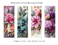 Abstract Pretty Floral 2x6 Bookmarks Printable s1