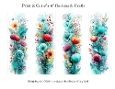 Abstract Pretty Floral 2x6 Bookmarks Printable s3