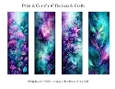 Abstract Pretty Floral 2x6 Bookmarks Printable s6