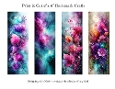 Abstract Pretty Floral 2x6 Bookmarks Printable s7