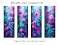 Abstract Pretty Floral 2x6 Bookmarks Printable s8