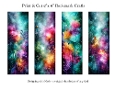 Abstract Pretty Floral 2x6 Bookmarks Printable s9