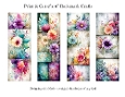 Abstract Pretty Floral 2x6 Bookmarks Printable s14