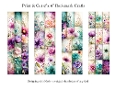 Abstract Pretty Floral 2x6 Bookmarks Printable s16