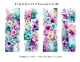 Abstract Pretty Floral 2x6 Bookmarks Printable s17